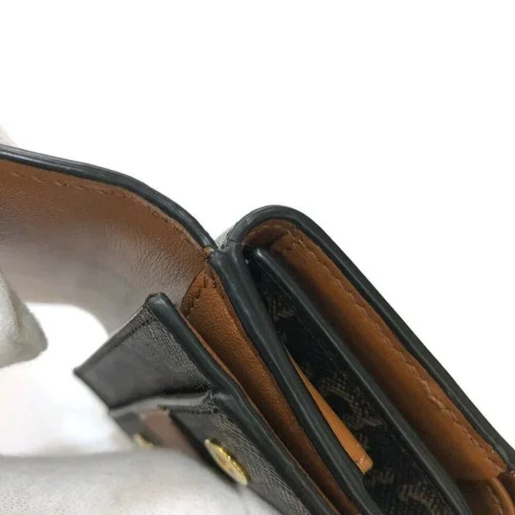 CELINE Triomphe Small trifold Compact wallet Trifold wallet PVC/Leather Brown - Picture 4 of 16